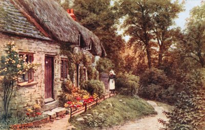 Cottages at Studland by Alfred Robert Quinton